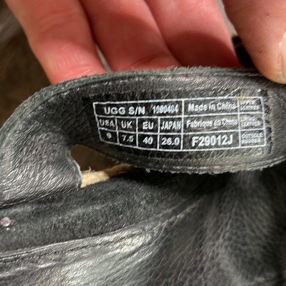 UGG Women’s Tawnie Black Suede Espadrille Platform Wedge Sandal, size 9 - Picture 7 of 9